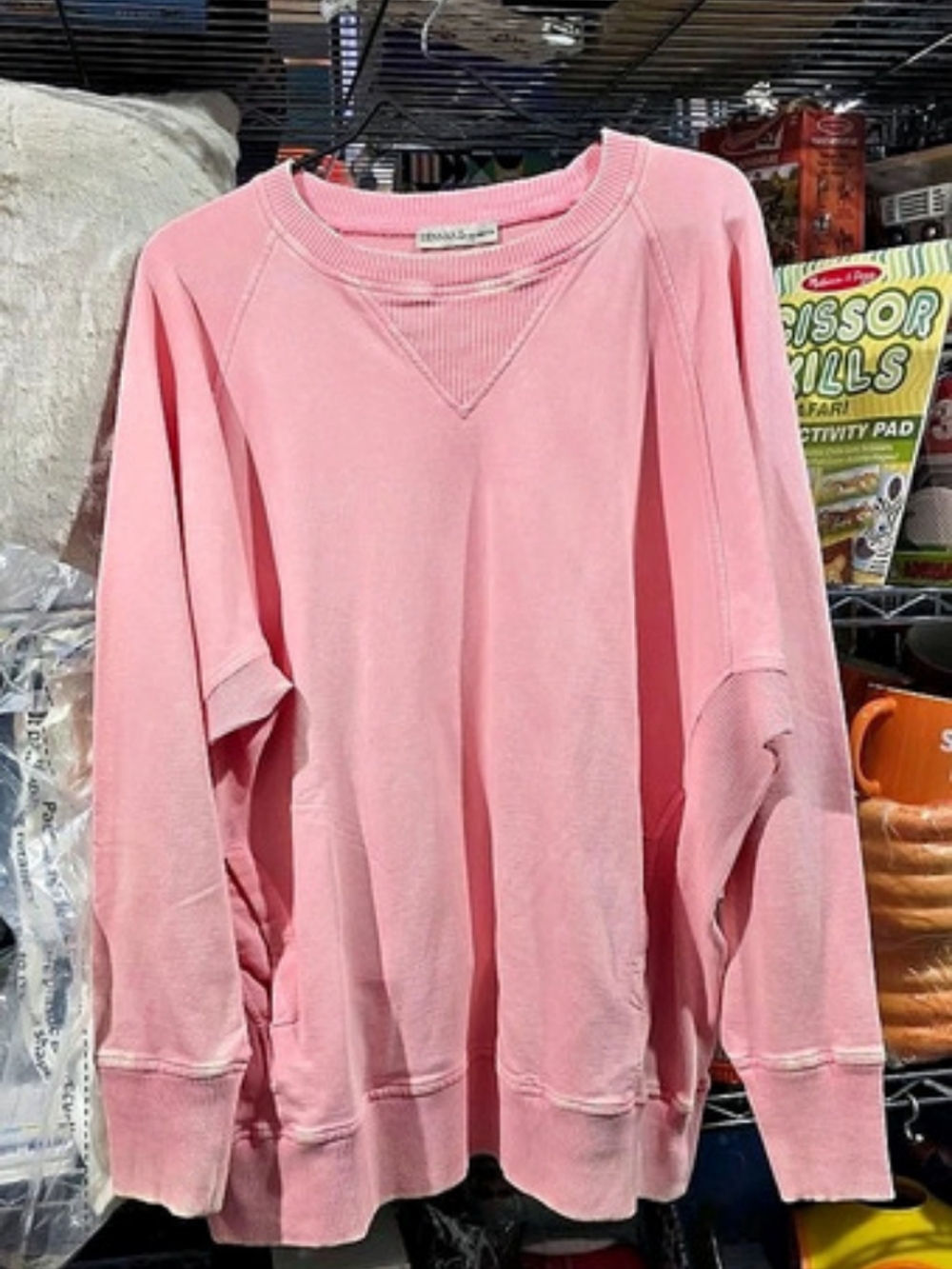 New Zenana Pink Crew Neck Sweater